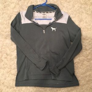 Pink half zip sweater